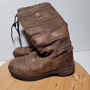 Dublin  Women Leather Brown cowboy Pull On boots Size 8  brown